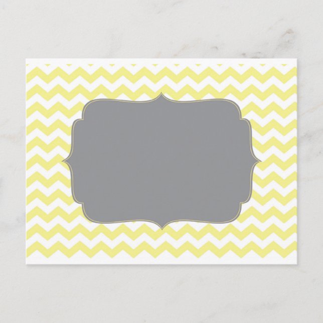 Vintage Yellow Cheveron Postcard (Front)