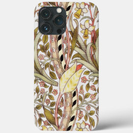 Vintage Yellow Daffodil Floral Pattern iPhone 13 Pro Max Case