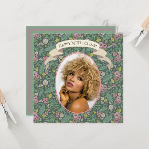 Vintage Yellow Dandelions Pink Pansy Faces Bees Card