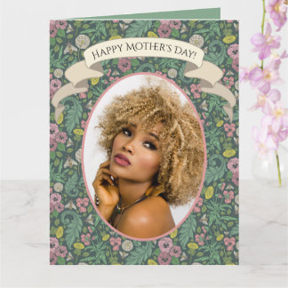 Vintage Yellow Dandelions Pink Pansy Faces Bees Card