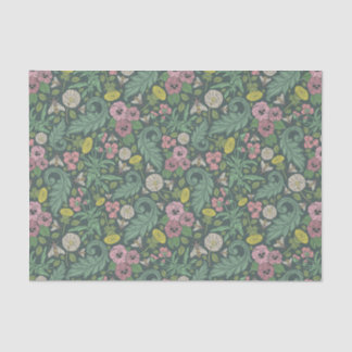 Vintage Yellow Dandelions Pink Pansy Faces Pansies Tissue Paper