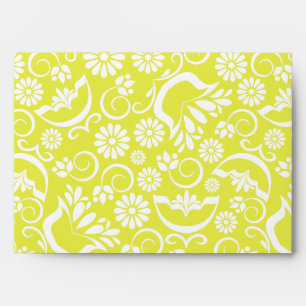 Vintage yellow floral Envelope