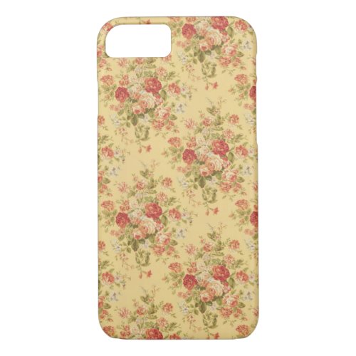 Vintage Yellow Floral iPhone 7 case