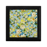 Vintage Yellow Flowers Floral Pattern Gift Box