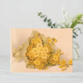 Vintage Yellow Flowers Invitation (Standing Front)