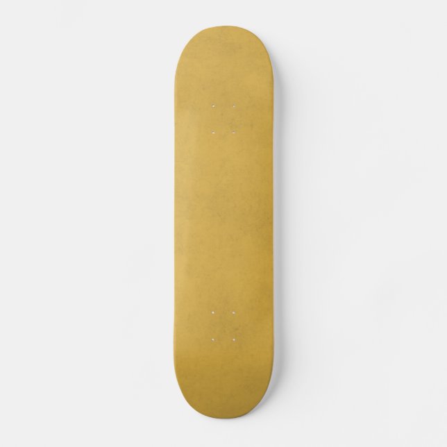 Vintage Yellow Gold Paper Parchment Background Skateboard Deck (Front)