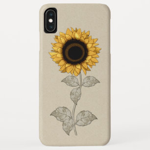 Vintage Yellow Gold Sunflower iPhone XS Max Case