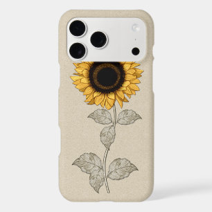 Vintage Yellow Gold Sunflower iPhone 17 Pro Max Case