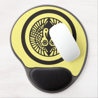 Vintage Yellow Grey Ikko Ikki Japan Mon Oriental Gel Mouse Pad