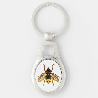 Vintage Yellow Honey Bee Keychain
