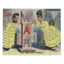 Vintage Yellow Journalism War Satire Cartoon
