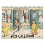 Vintage Yellow Kid 2026 Wall Calendar