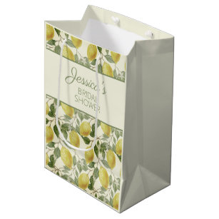 Paper Source Lemon Vines Medium Gift Bag