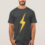 Vintage Yellow Lightning Bolt T-shirt at Zazzle