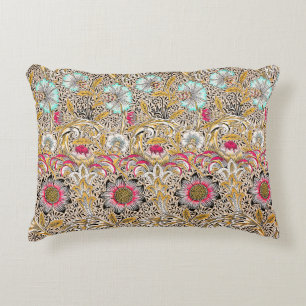 Vintage yellow pink William Morris's Corncockle Accent Pillow