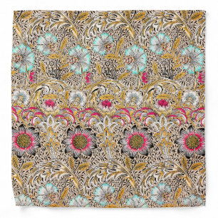 Vintage yellow pink William Morris's Corncockle Bandana