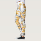 Vintage Yellow Poppy Flowers Leggings