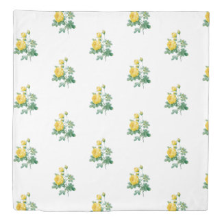 Vintage Yellow Rose Fine art Duvet Cover