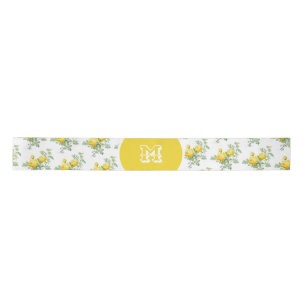 Vintage Yellow Rose Floral Elegant Satin Ribbon