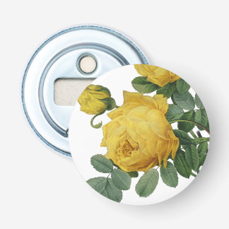 Vintage yellow rose painting bottle opener