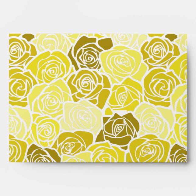 Vintage yellow roses Envelope (Front)
