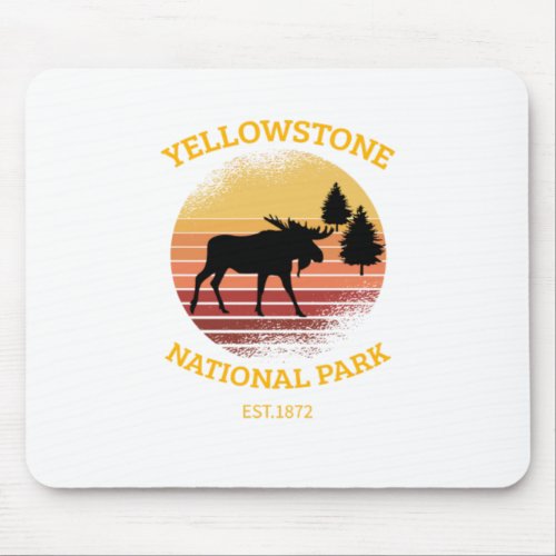 Vintage Yellowstone Mooses Mouse Pad