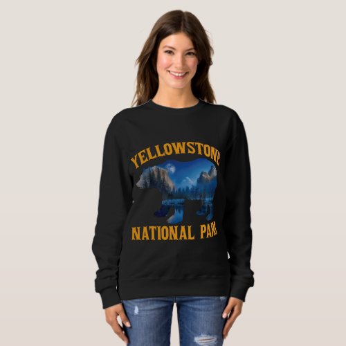 Vintage Yellowstone National Park Bear Wyoming Sweatshirt