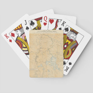 Vintage Yellowstone National Park Map Poker Cards