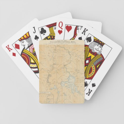 Vintage Yellowstone National Park Map Poker Cards