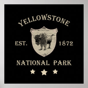 Vintage Yellowstone National Park Poster
