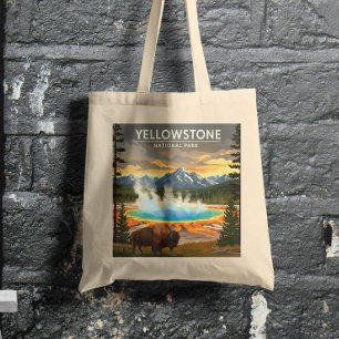 Vintage Yellowstone National Park Tote Bag