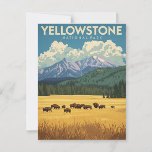 Vintage Yellowstone National Park Travel Postcard