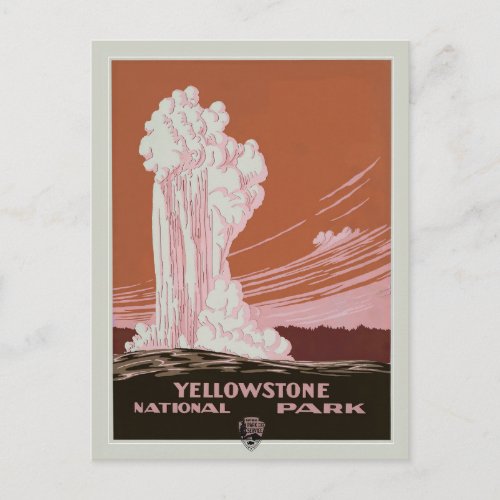Vintage Yellowstone National Park Travel Postcard