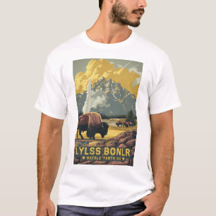 Vintage Yellowstone National Park Travel Poster T- T-Shirt