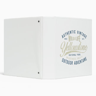 Vintage Yellowstone National Park Wild Life Outdoo 3 Ring Binder