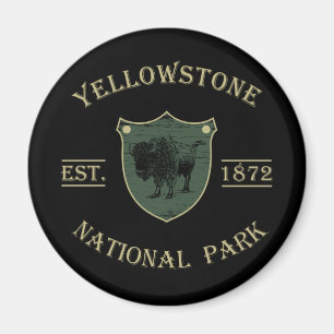 Vintage Yellowstone Ntaional Park Magnet