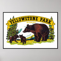 Vintage Yellowstone Park Poster