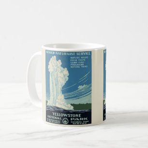 Vintage Yellowstone Park Poster Coffee Mug