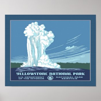 Vintage Yellowstone Wpa Travel Poster by NationalParkShop at Zazzle