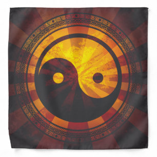 Vintage Yin Yang Symbol Bandana