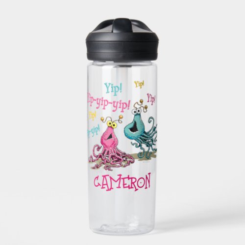Vintage Yip_Yips  Add Your Name Water Bottle