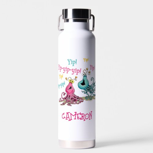 Vintage Yip_Yips  Add Your Name Water Bottle