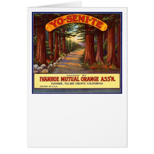 Vintage Yo-Semi-Te Orange Label (Front)