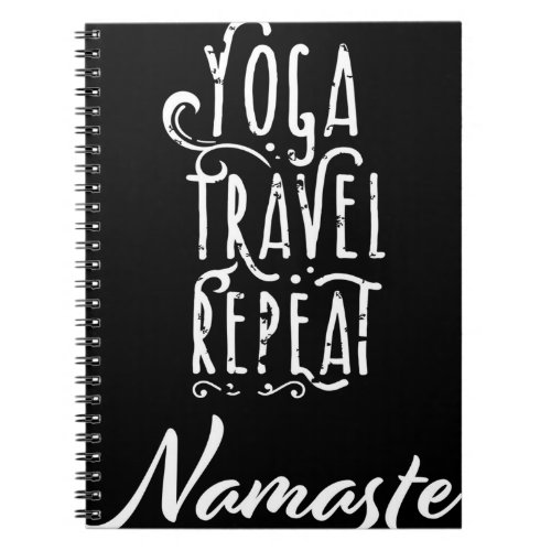 Vintage Yoga Travel Repeat Namaste Notebook