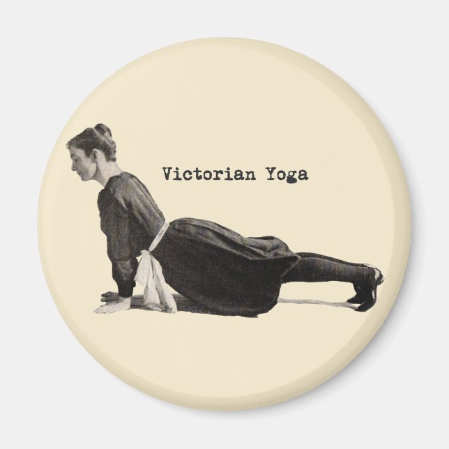Vintage Yoga Woman Up Dog Antique Magnet (Front)
