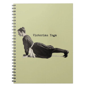Vintage Yoga Woman Up Dog Antique Notebook