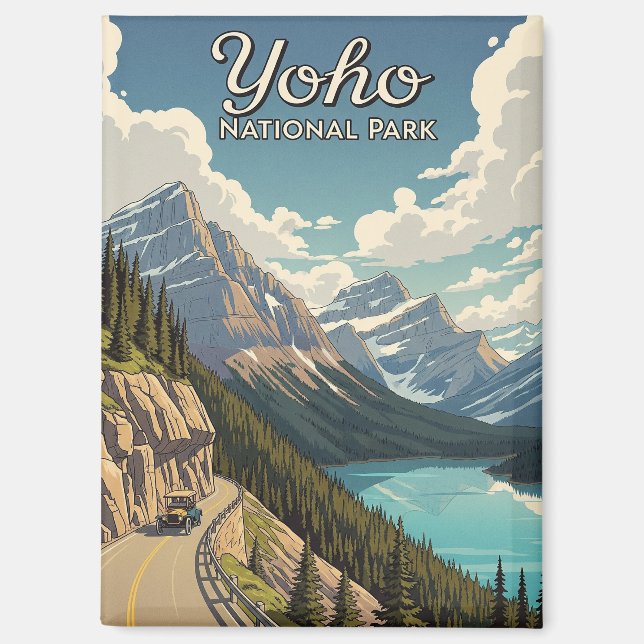 Vintage Yoho National Park Canada Magnet (Front)