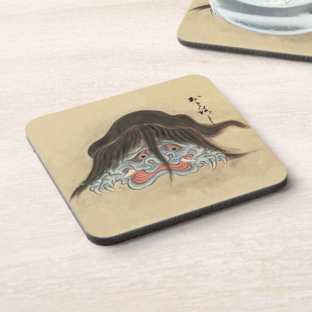Vintage Yokai Otoroshi- Japanese Monster Drink Coaster (Left Side)