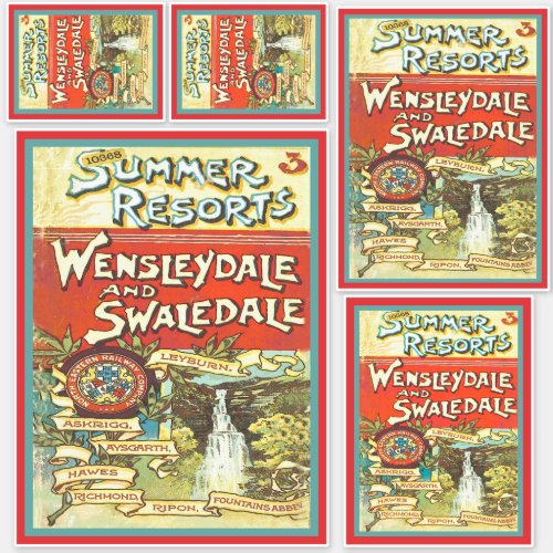 Vintage Yorkshire Railroad Tourist Guide Art Set Sticker