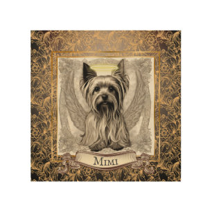 Vintage Yorkshire Terrier Angel Customized  Wood Wall Art